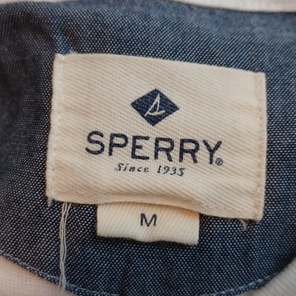 Sperry Nautical Blue Ombre Striped Dip Dye Top Medium - Picture 2 of 5